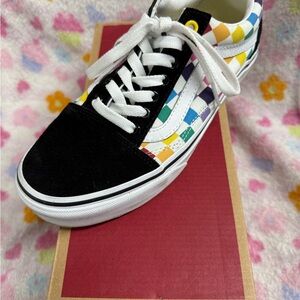 Vans Old Skool Rainbow Checkerboard Sneakers